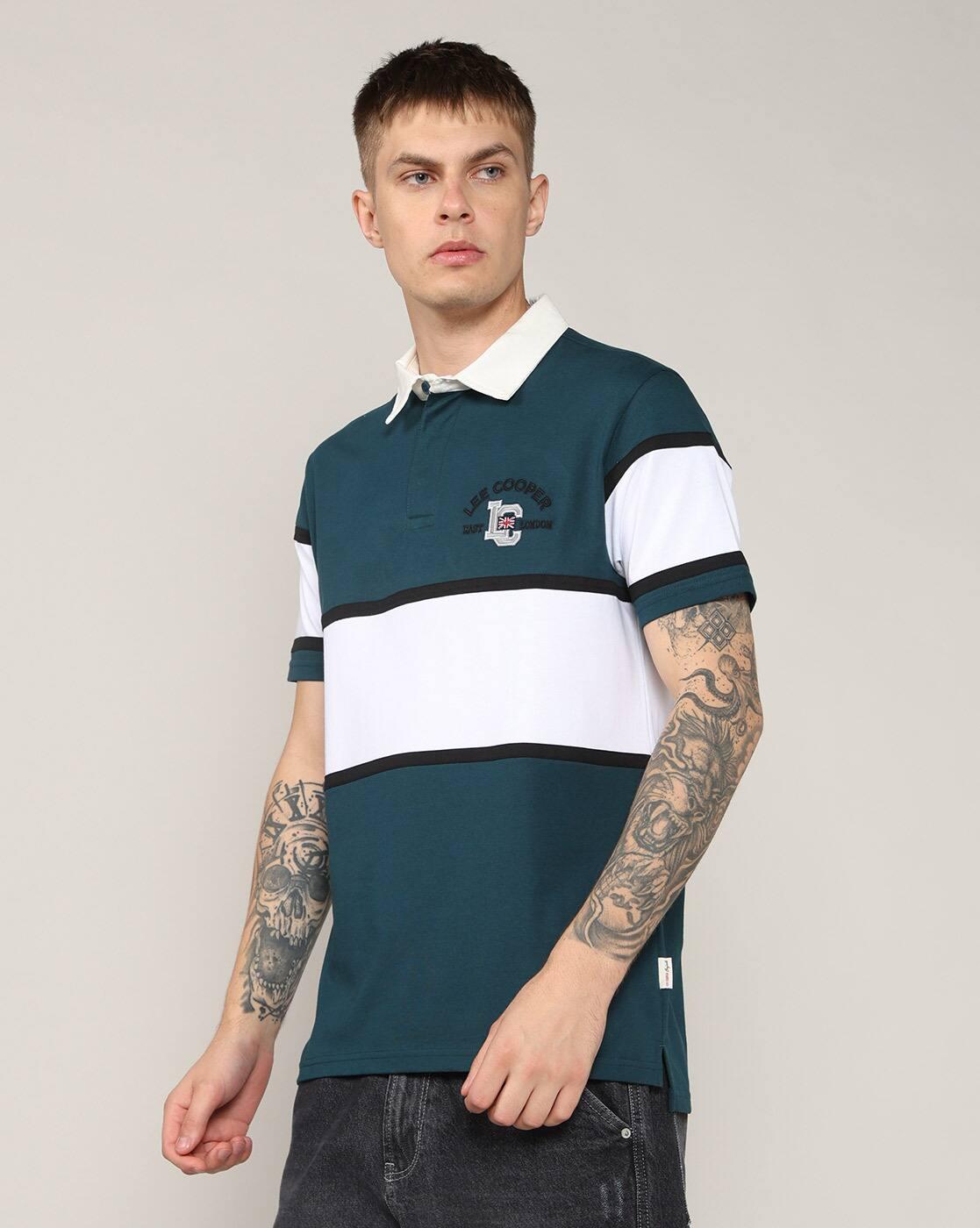 Lee Cooper | Men Colourblock Regular Fit Polo T-Shirt|1
