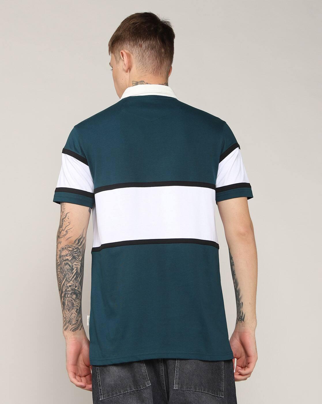 Lee Cooper | Men Colourblock Regular Fit Polo T-Shirt|2