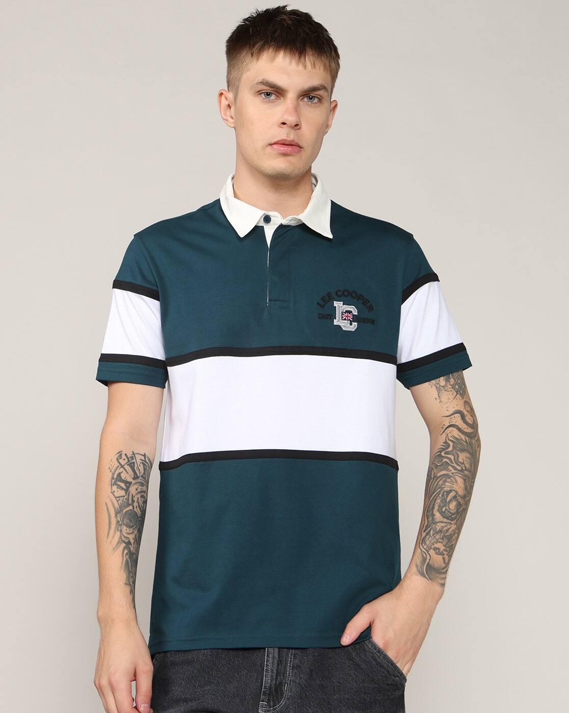 Lee Cooper | Men Colourblock Regular Fit Polo T-Shirt|3