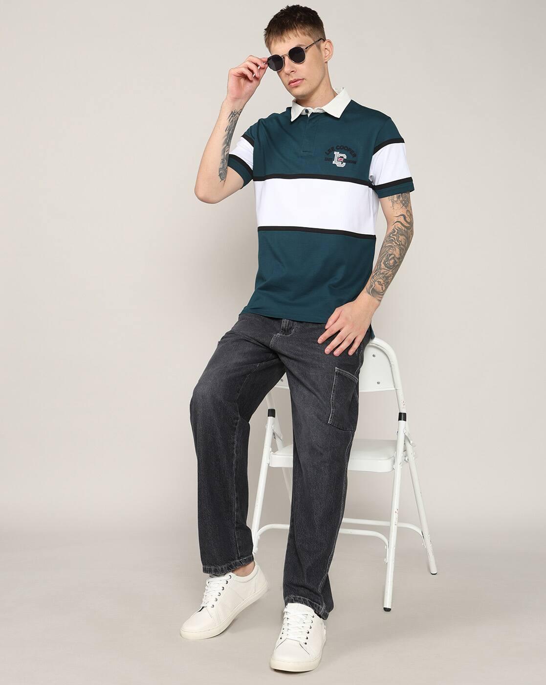Lee Cooper | Men Colourblock Regular Fit Polo T-Shirt|4