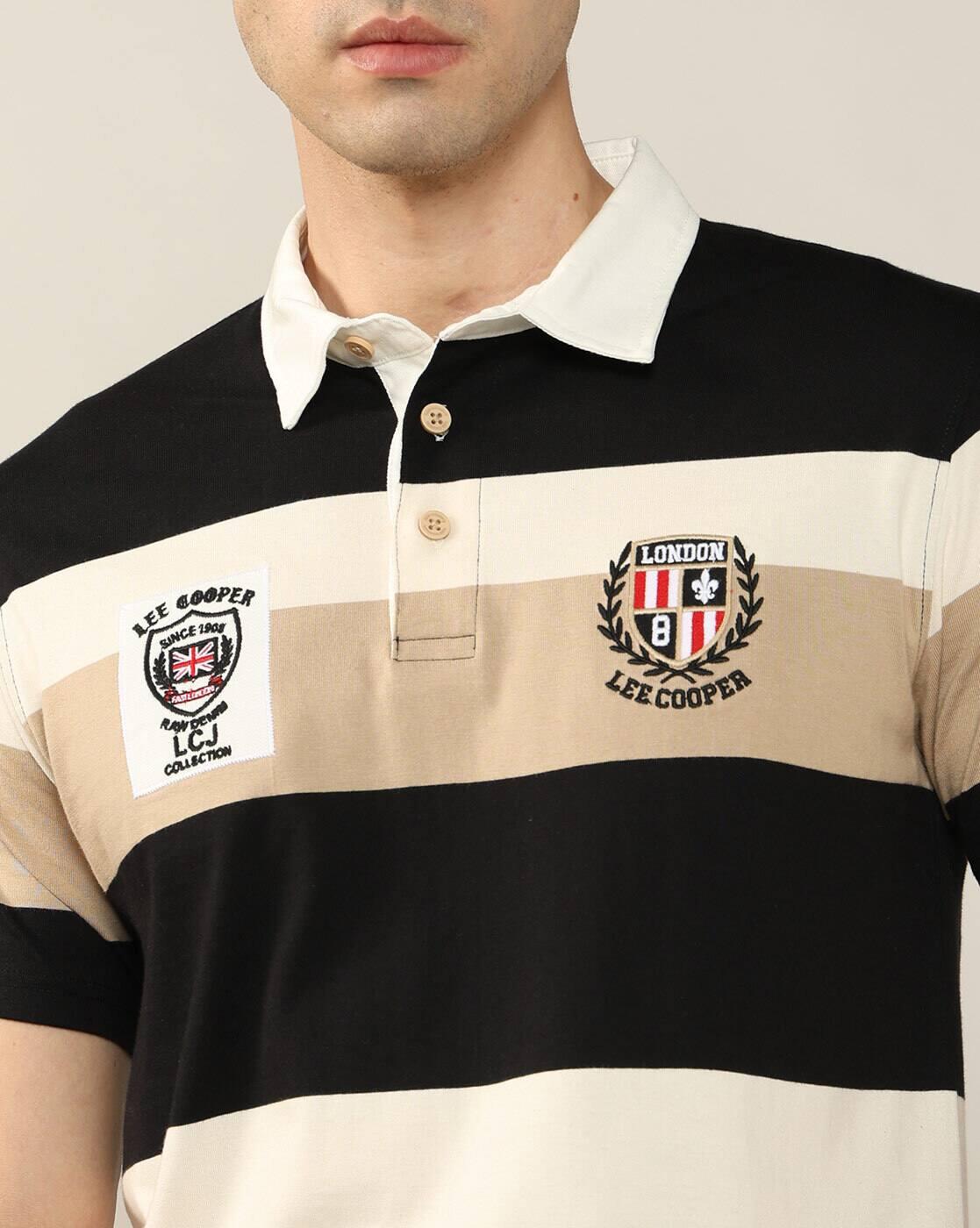 Lee Cooper | Men Striped Relaxed Fit Polo T-Shirt|3