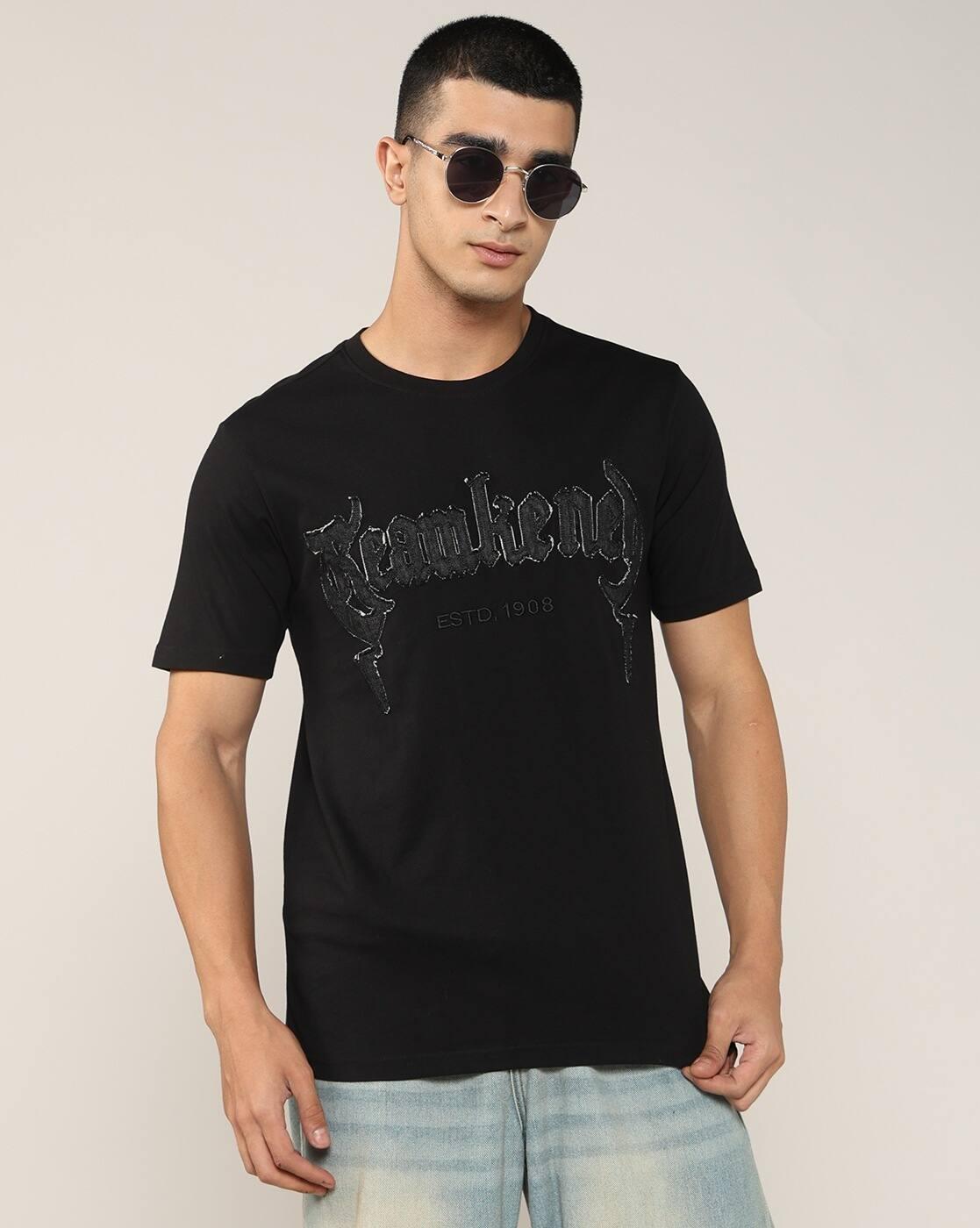 Lee Cooper | Men Typographic Print Regular Fit Crew-Neck T-Shirt|0