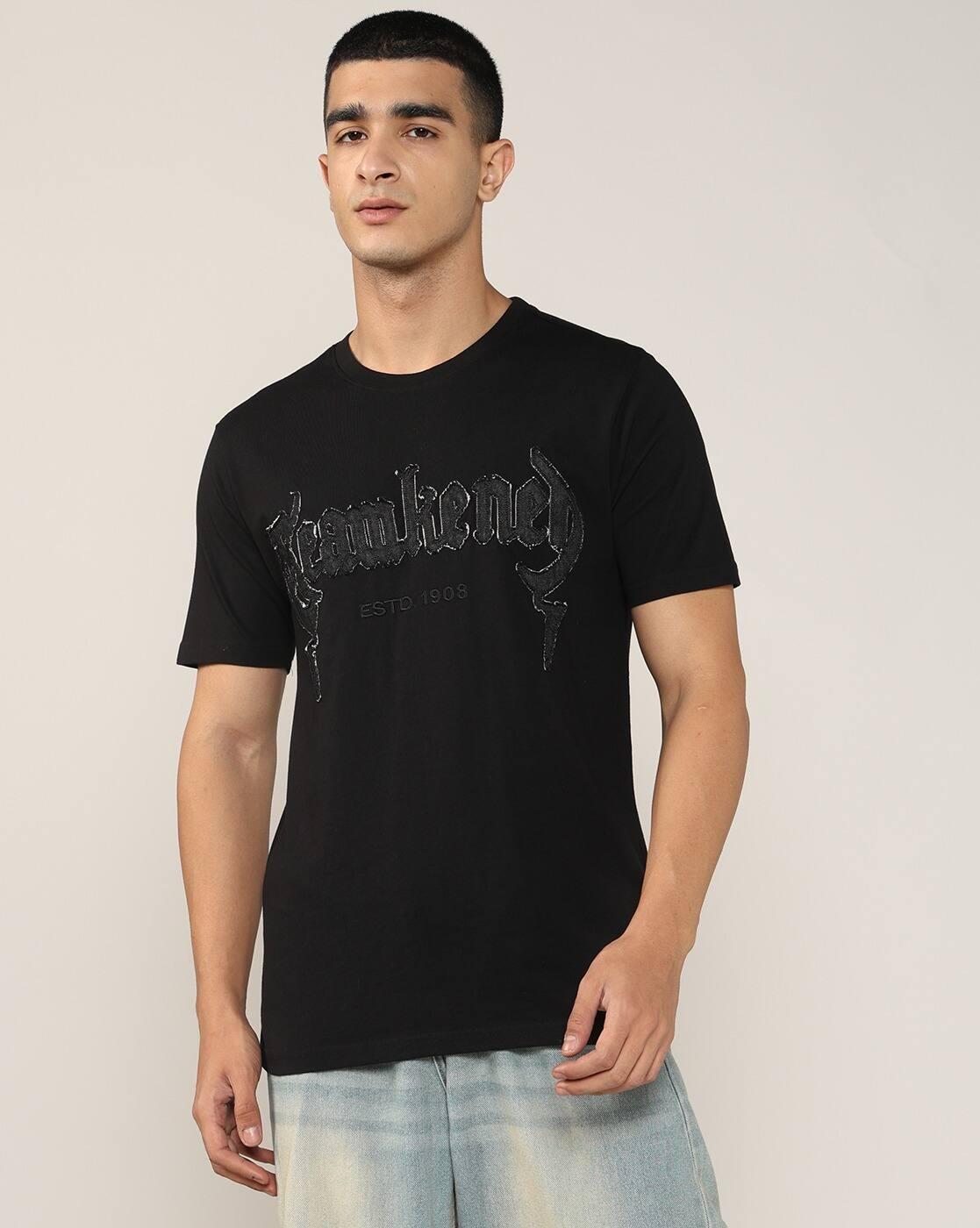 Lee Cooper | Men Typographic Print Regular Fit Crew-Neck T-Shirt|1