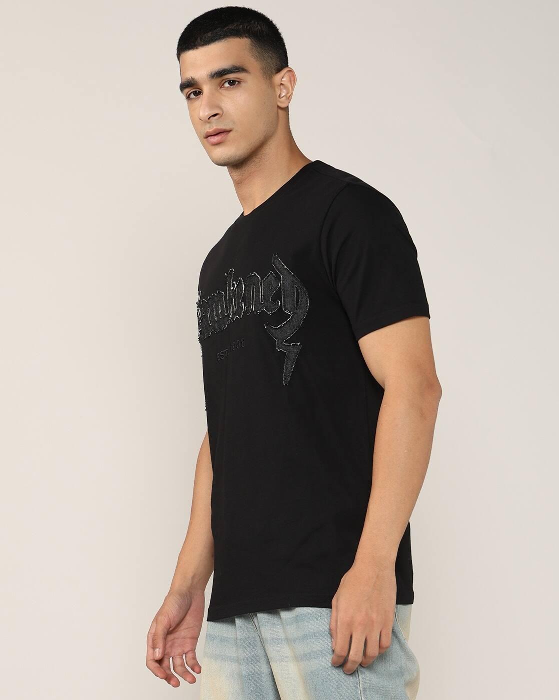 Lee Cooper | Men Typographic Print Regular Fit Crew-Neck T-Shirt|2