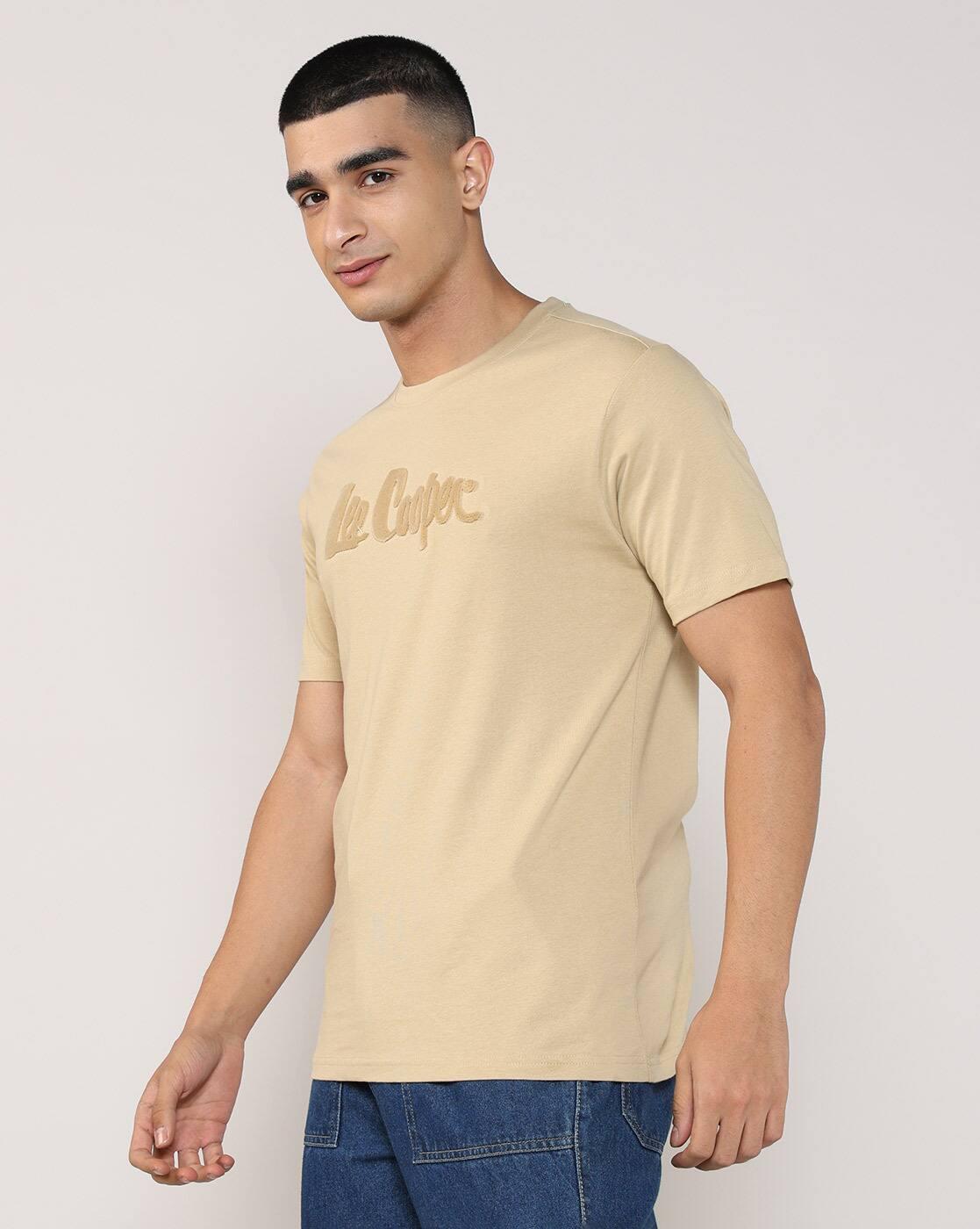 Lee Cooper | Men Brand Print Regular Fit Crew-Neck T-Shirt|1