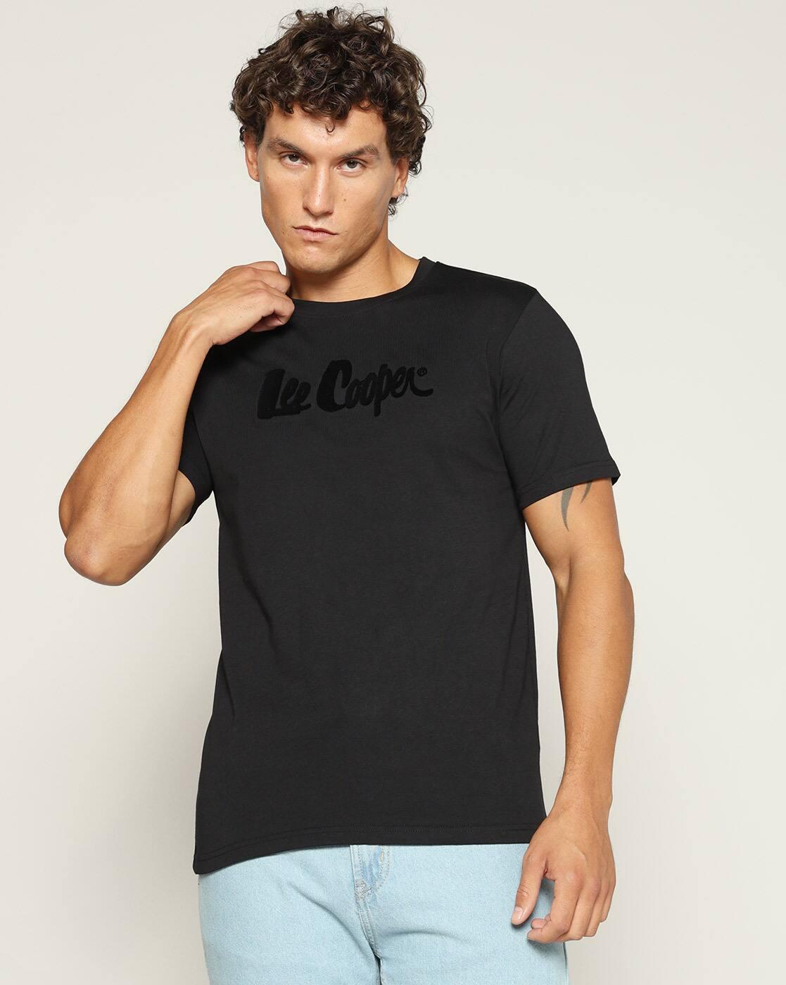 Lee Cooper | Men Brand Print Regular Fit Crew-Neck T-Shirt|0