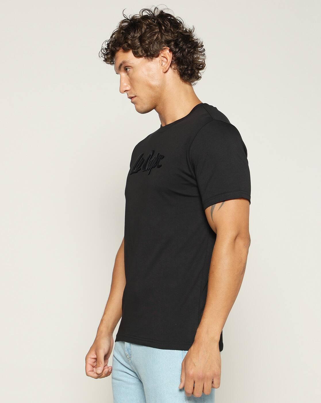 Lee Cooper | Men Brand Print Regular Fit Crew-Neck T-Shirt|1