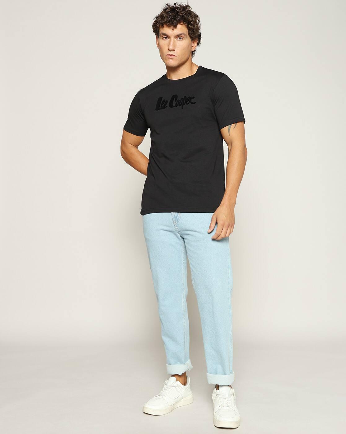 Lee Cooper | Men Brand Print Regular Fit Crew-Neck T-Shirt|3
