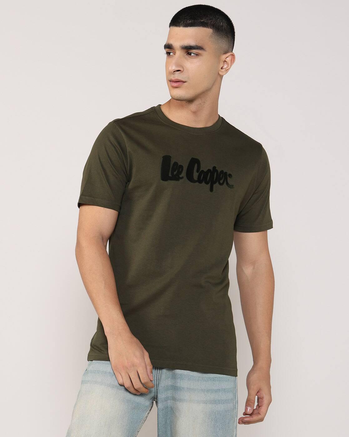 Lee Cooper | Men Brand Print Regular Fit Crew-Neck T-Shirt|3