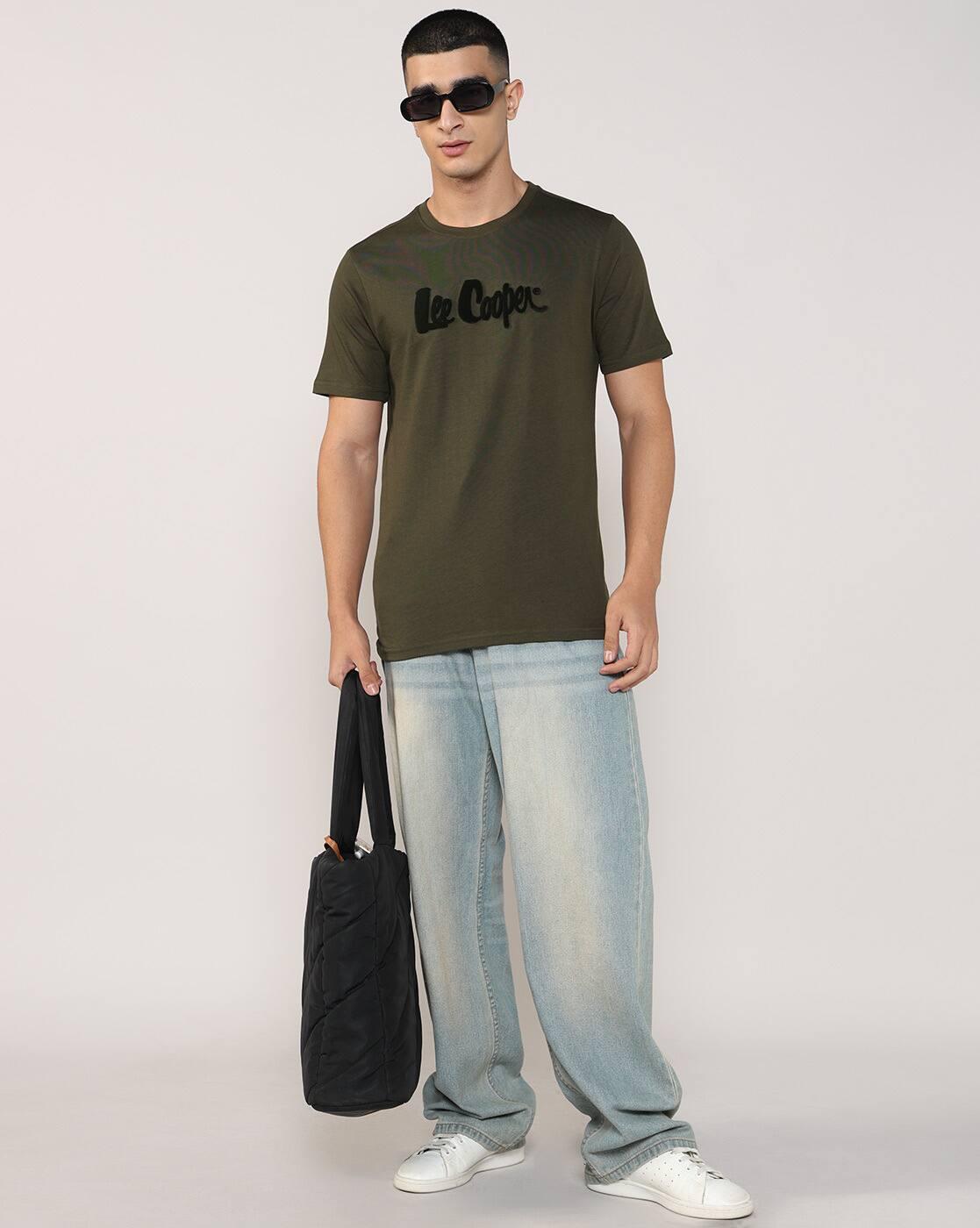 Lee Cooper | Men Brand Print Regular Fit Crew-Neck T-Shirt|4