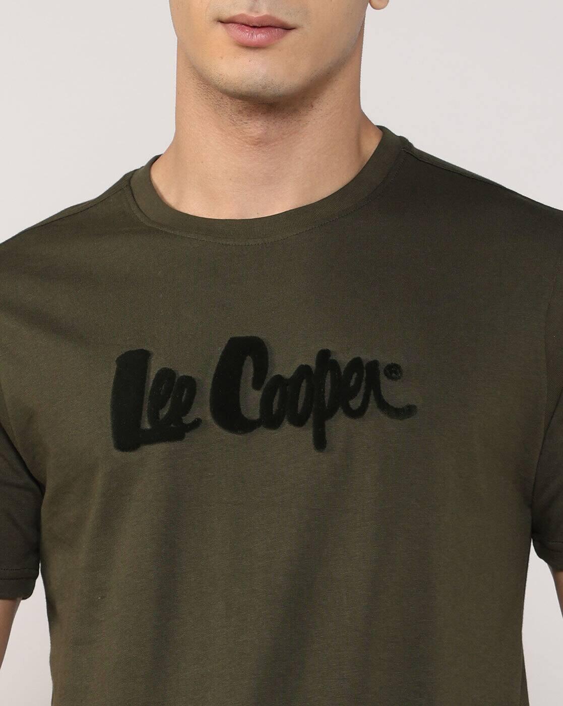 Lee Cooper | Men Brand Print Regular Fit Crew-Neck T-Shirt|5