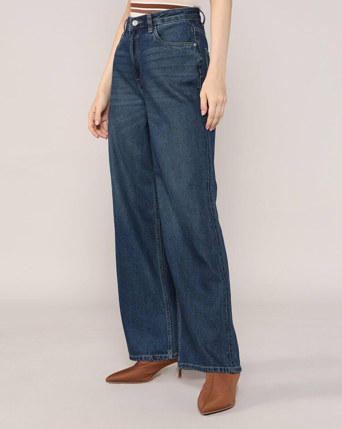 Lee Cooper | Women Lightly Washed High-Rise Straight Jeans|1