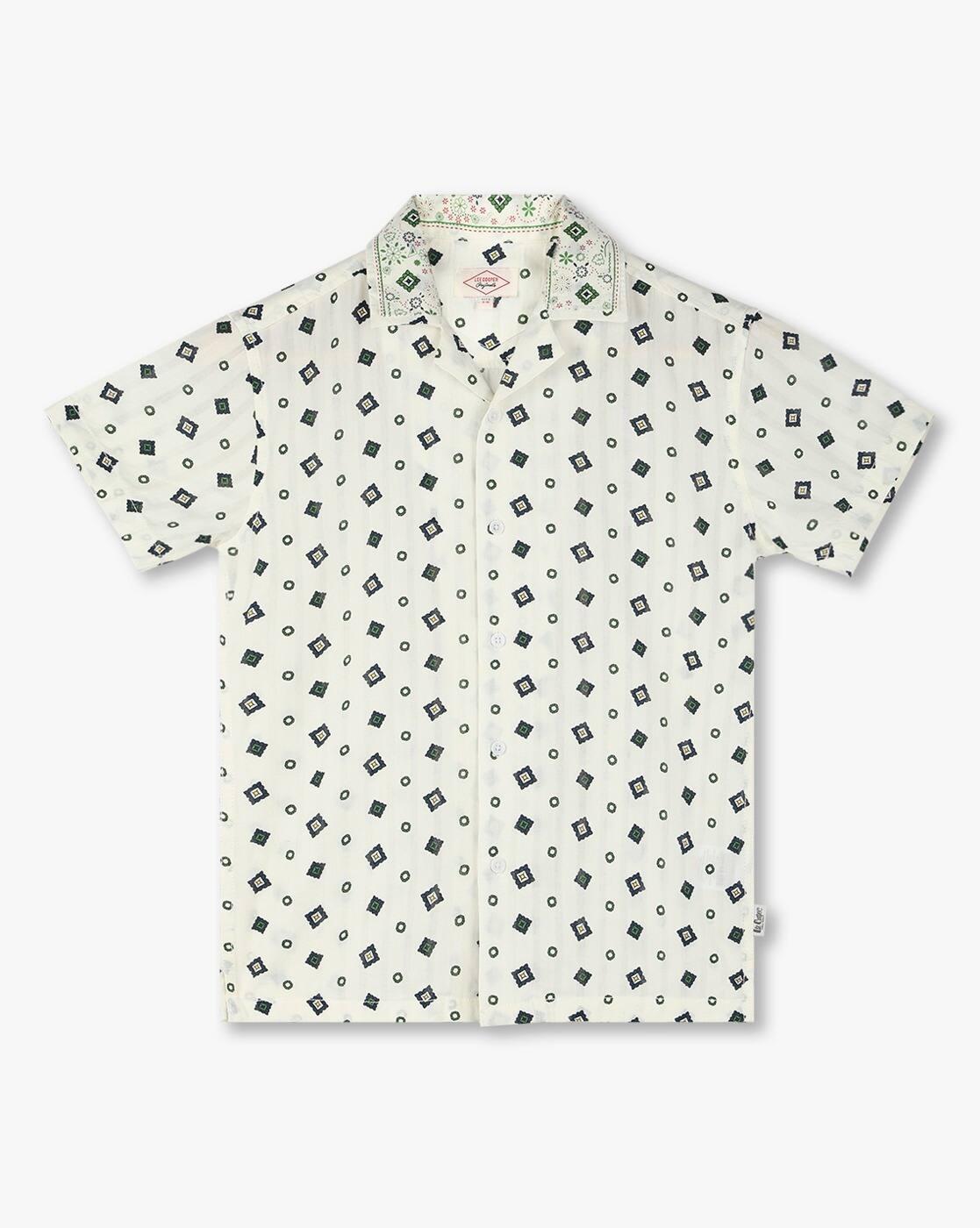 Lee Cooper | Boys Geometric Print Regular Fit Shirt|0