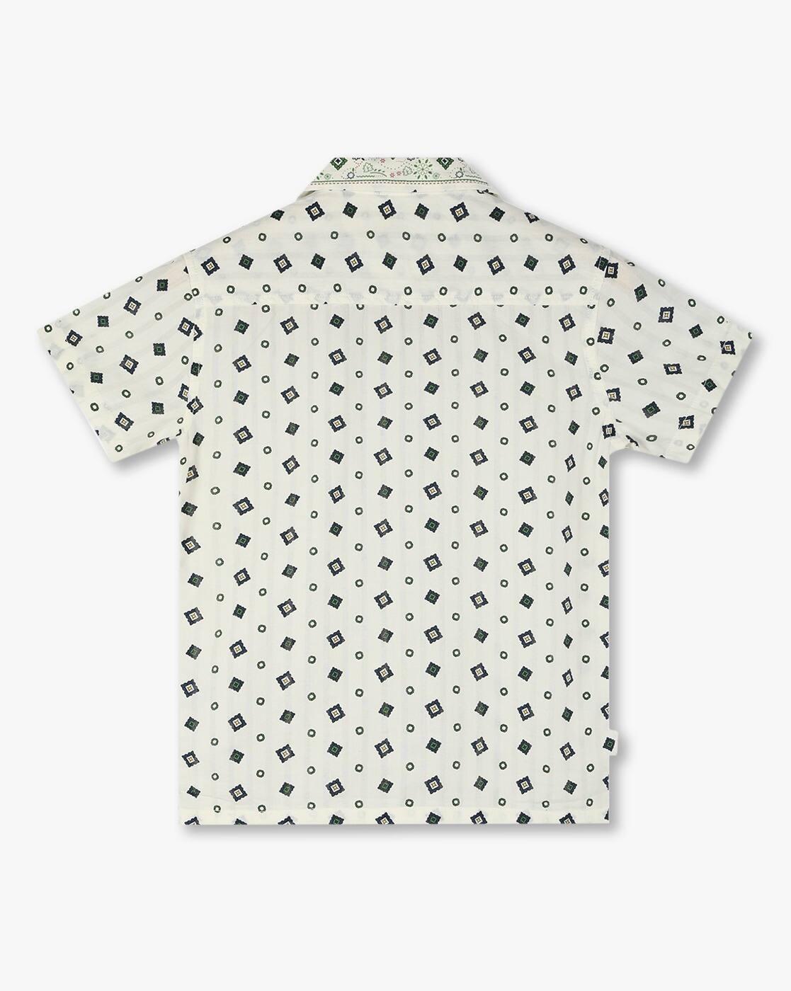 Lee Cooper | Boys Geometric Print Regular Fit Shirt|1