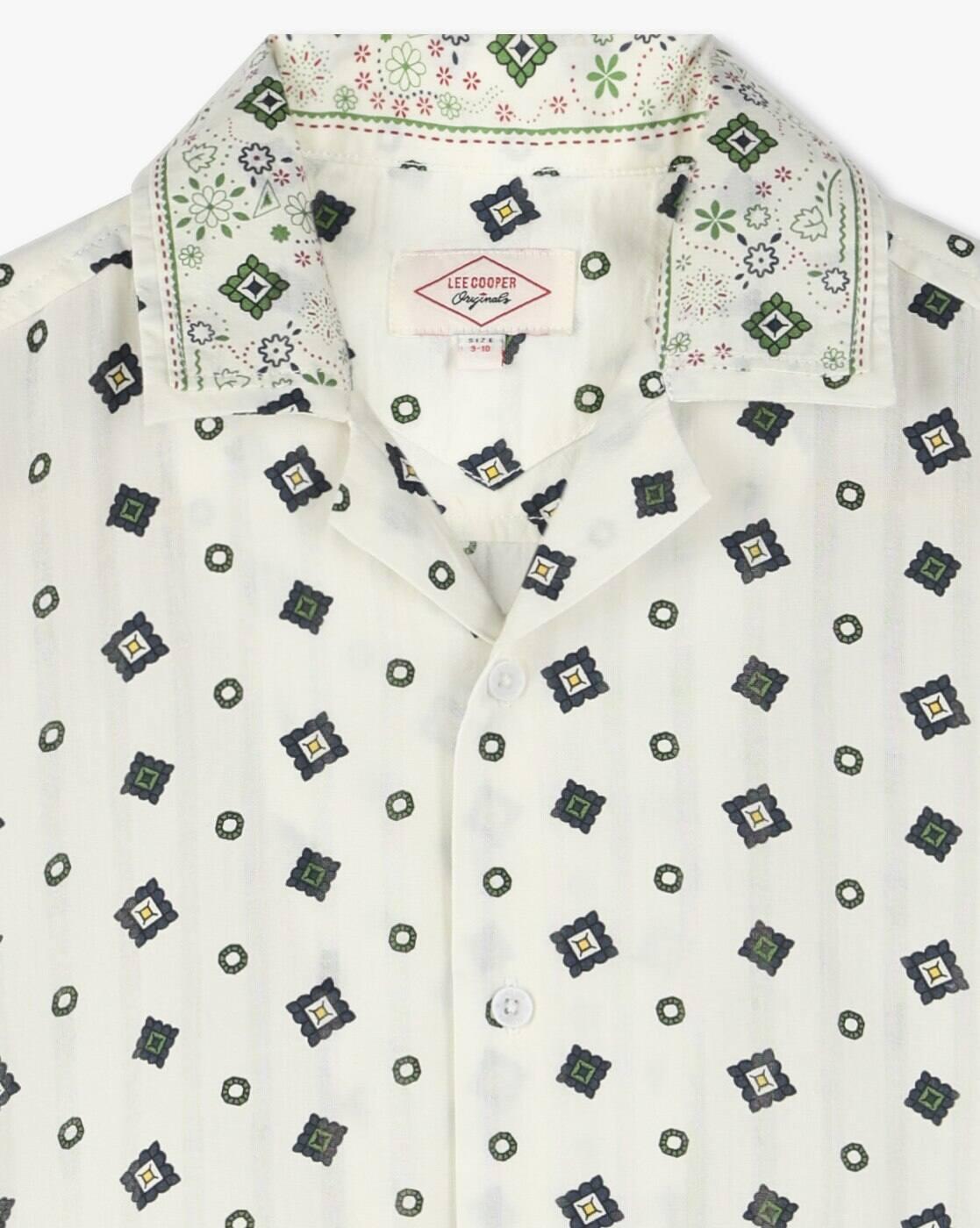 Lee Cooper | Boys Geometric Print Regular Fit Shirt|2