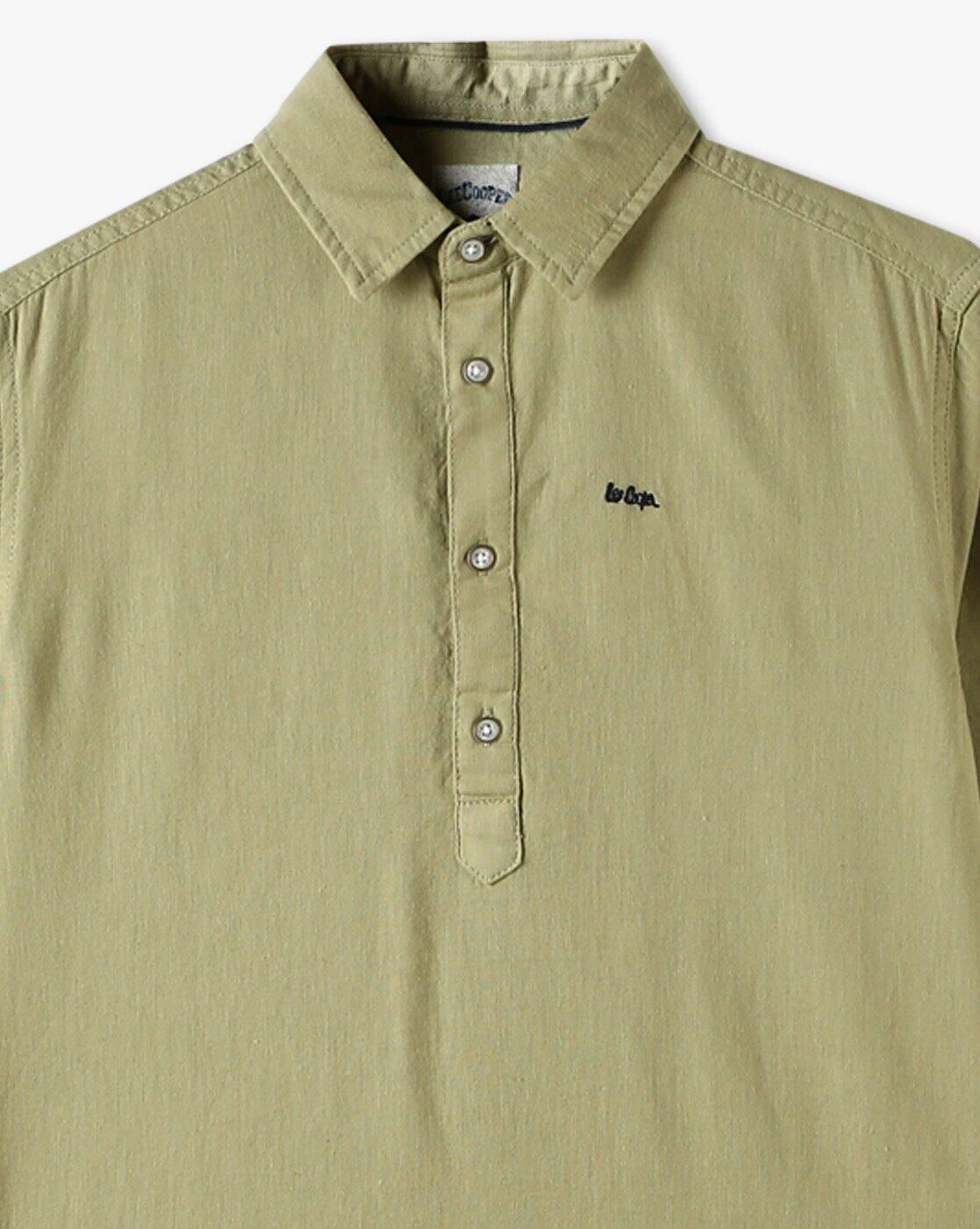 Lee Cooper | Boys Regular Fit Popover Shirt|2