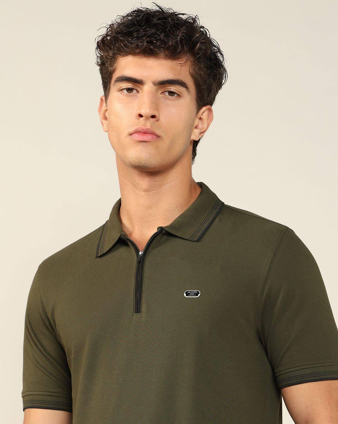 Lee Cooper | Men Regular Fit Cotton Polo T-Shirt|4