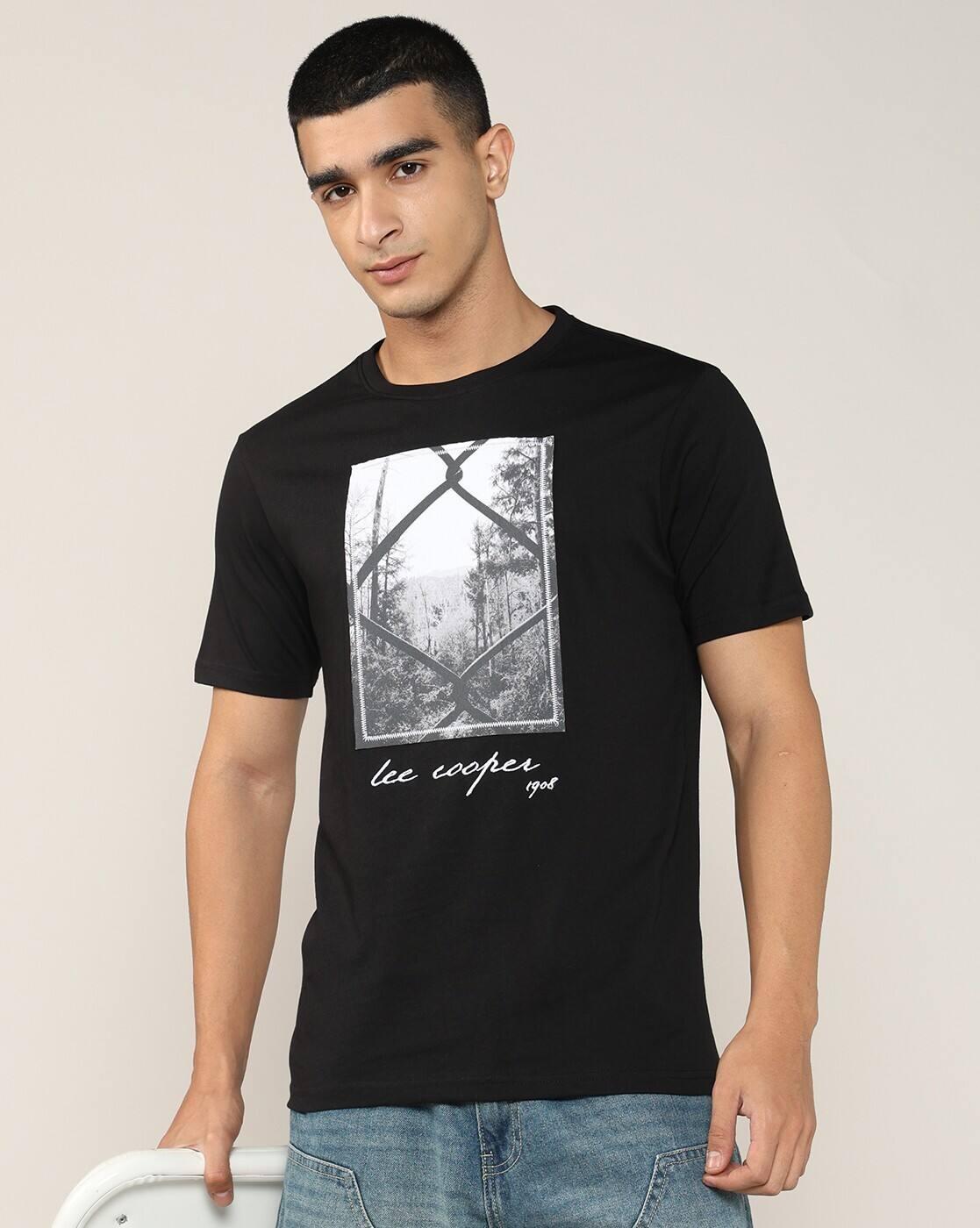 Lee Cooper | Men Graphic Print Regular Fit Crew-Neck T-Shirt|0
