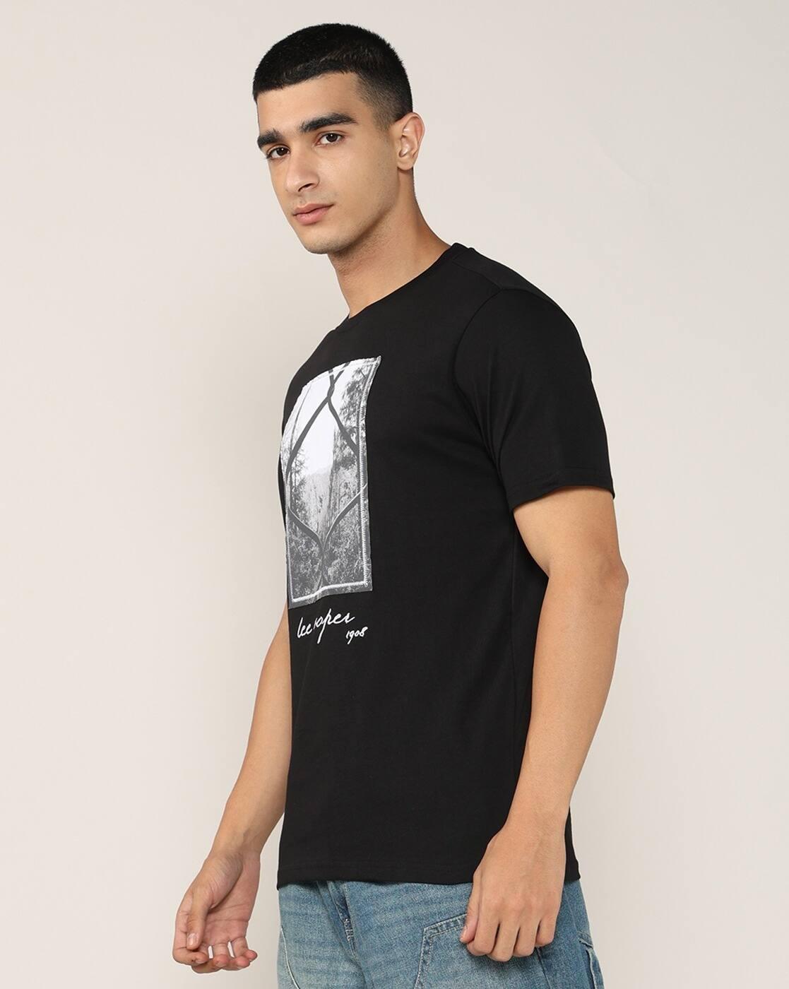Lee Cooper | Men Graphic Print Regular Fit Crew-Neck T-Shirt|1