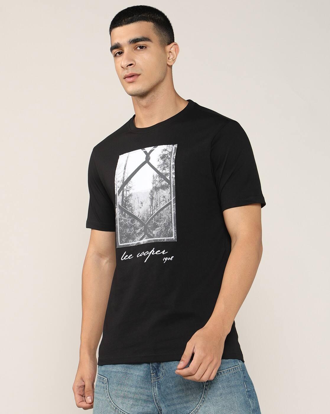 Lee Cooper | Men Graphic Print Regular Fit Crew-Neck T-Shirt|4
