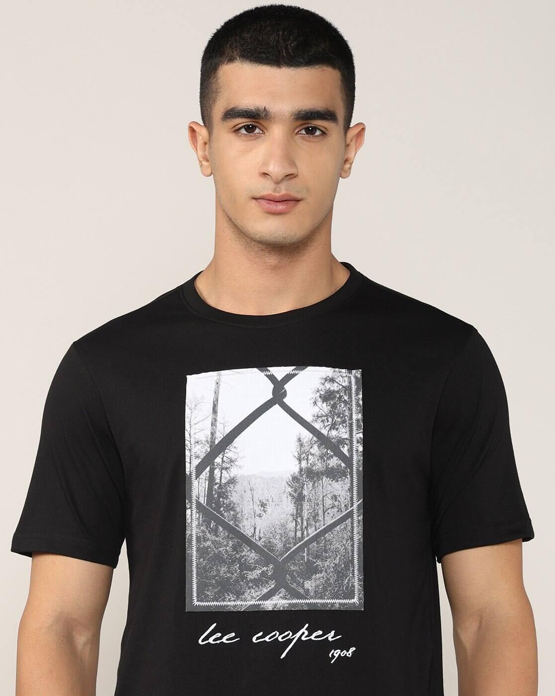Lee Cooper | Men Graphic Print Regular Fit Crew-Neck T-Shirt|5
