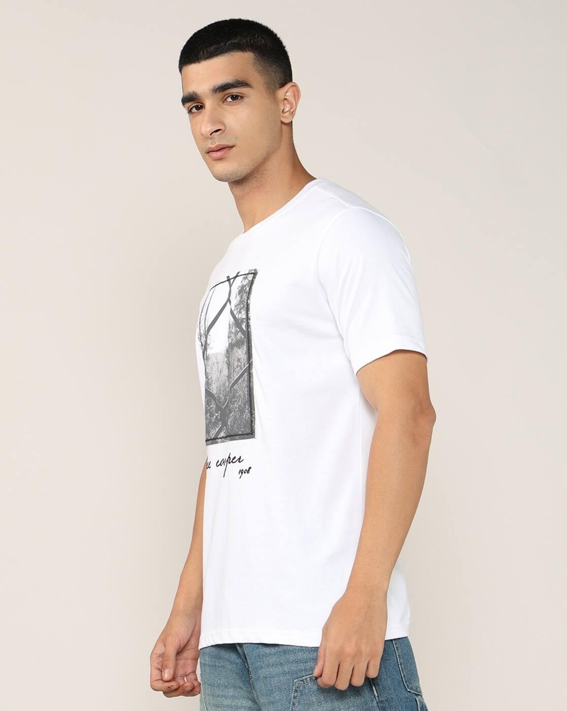 Lee Cooper | Men Graphic Print Regular Fit Crew-Neck T-Shirt|1