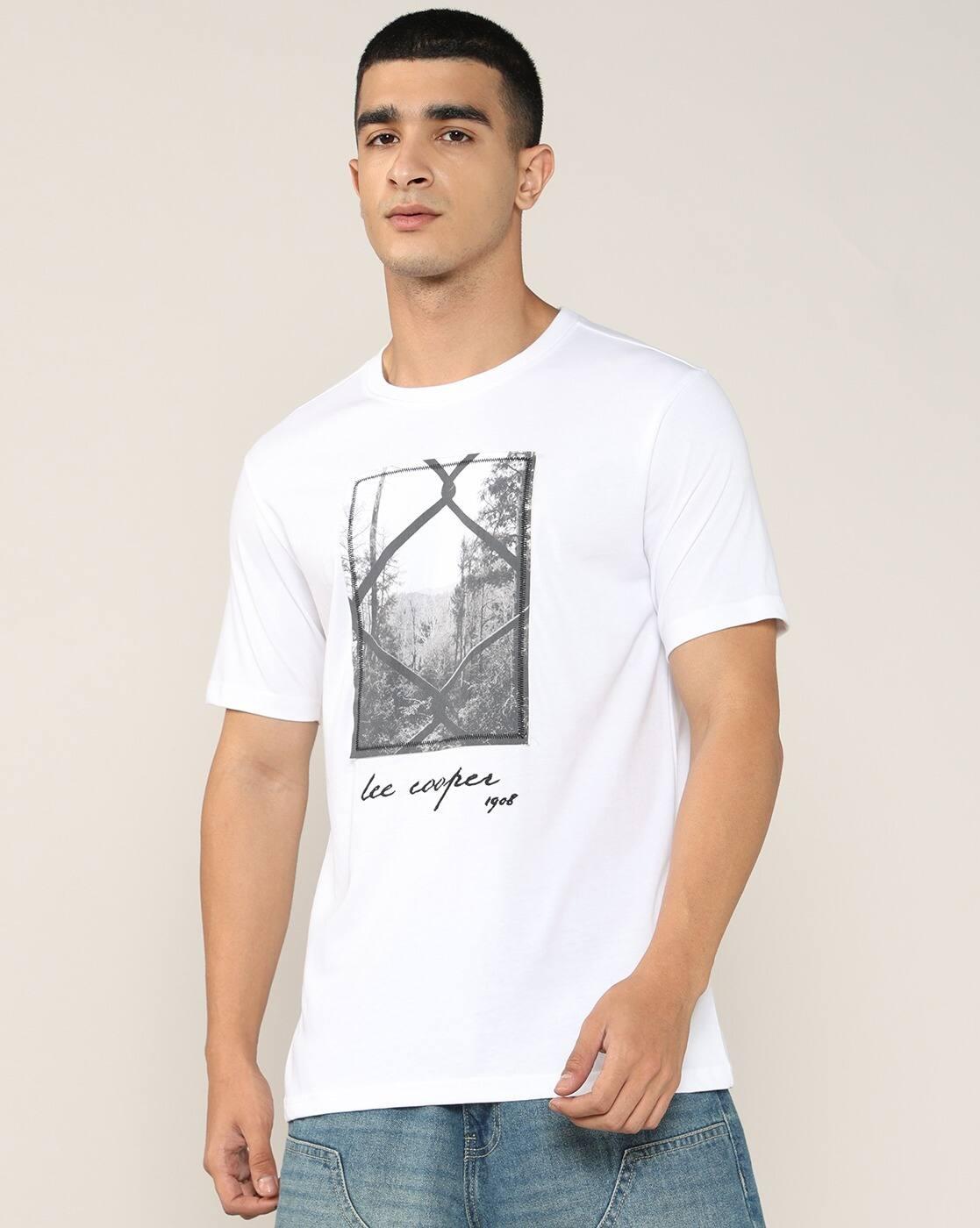 Lee Cooper | Men Graphic Print Regular Fit Crew-Neck T-Shirt|4