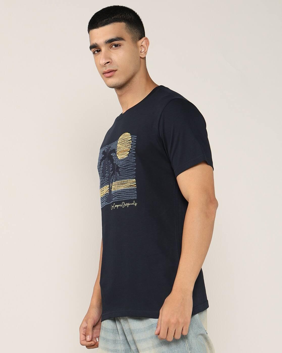 Lee Cooper | Men Graphic Print Regular Fit Crew-Neck T-Shirt|1