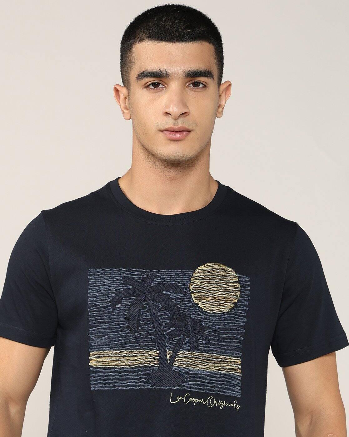 Lee Cooper | Men Graphic Print Regular Fit Crew-Neck T-Shirt|4