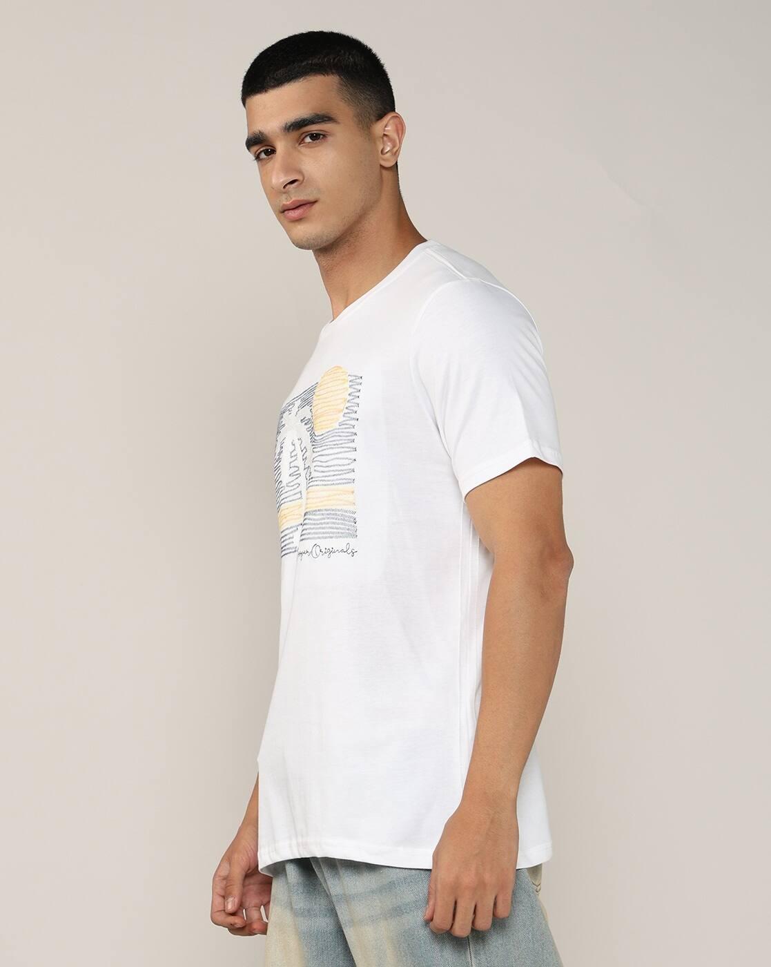Lee Cooper | Men Graphic Print Regular Fit Crew-Neck T-Shirt|1