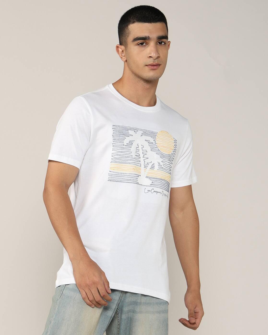 Lee Cooper | Men Graphic Print Regular Fit Crew-Neck T-Shirt|4