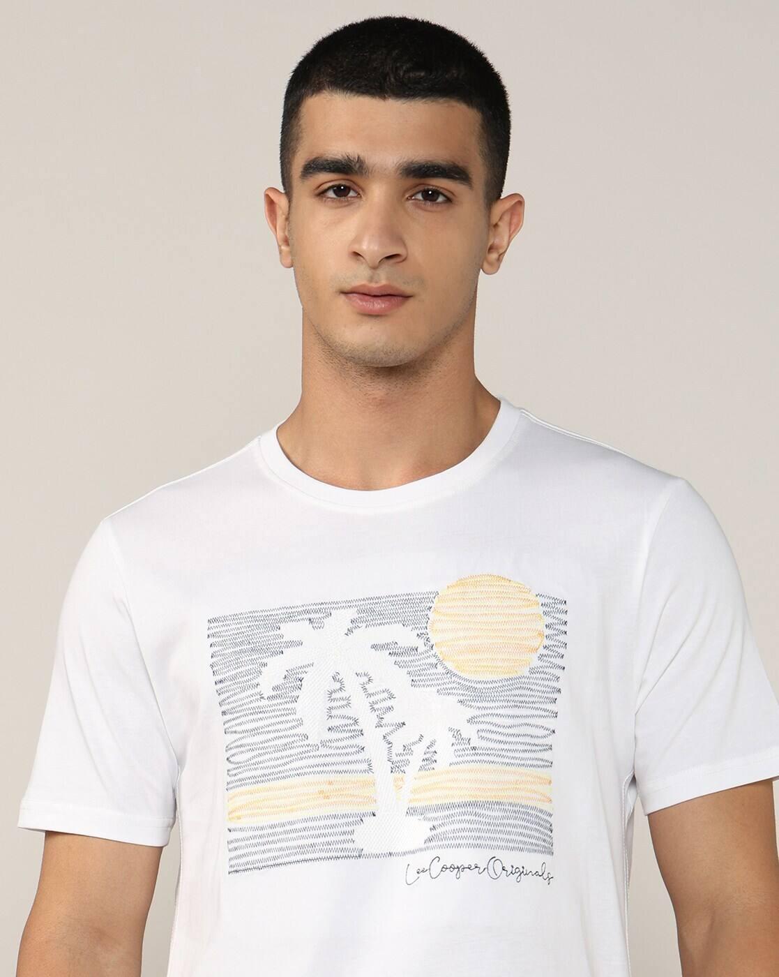 Lee Cooper | Men Graphic Print Regular Fit Crew-Neck T-Shirt|5