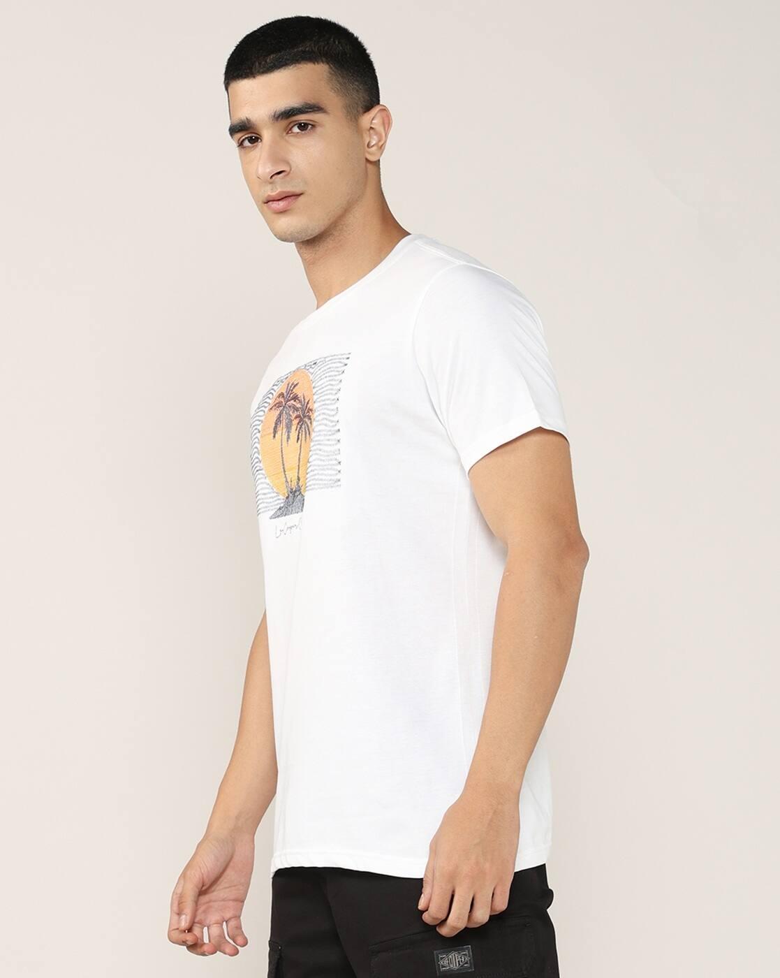 Lee Cooper | Men Tropical Print Regular Fit Crew-Neck T-Shirt|1