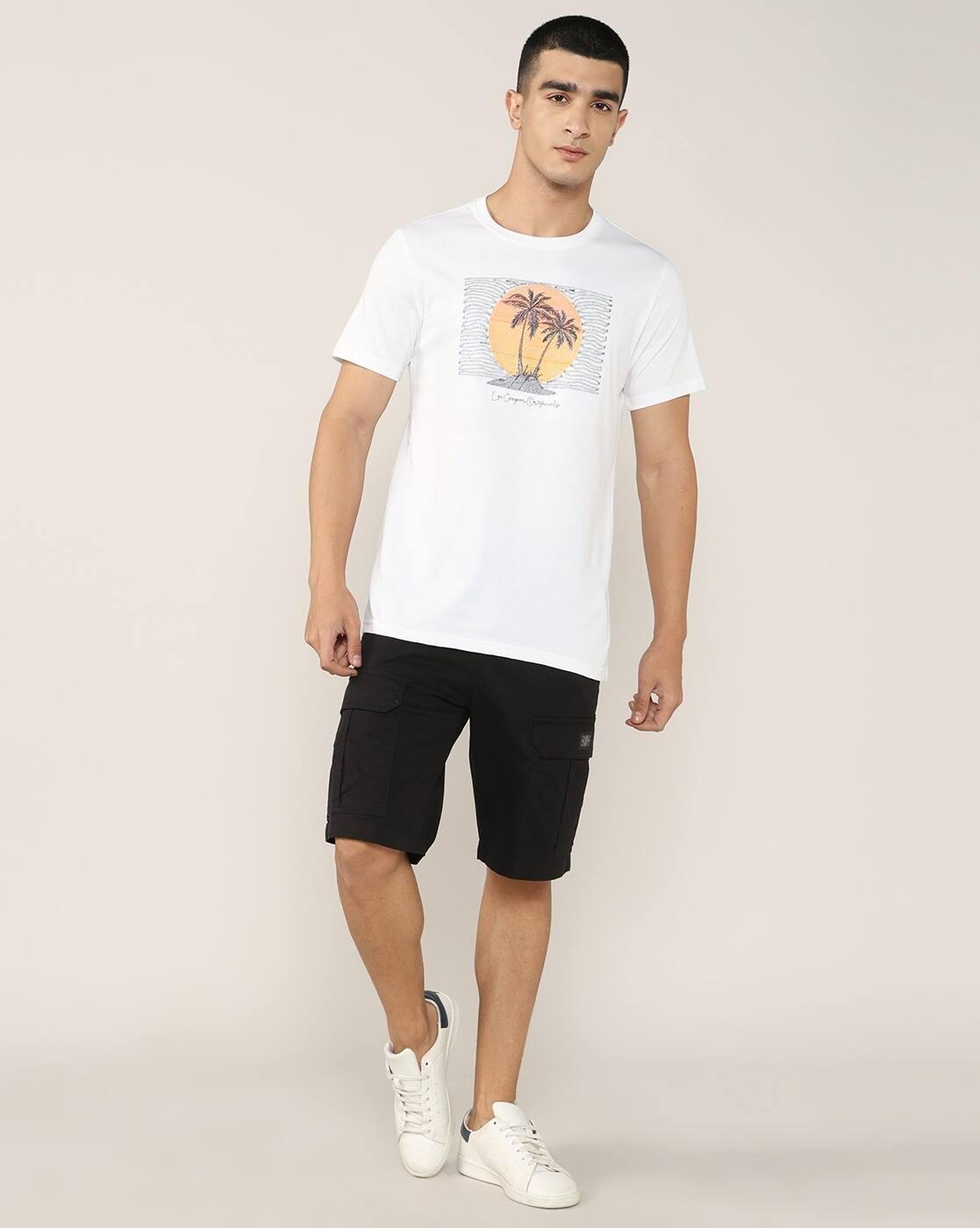 Lee Cooper | Men Tropical Print Regular Fit Crew-Neck T-Shirt|3
