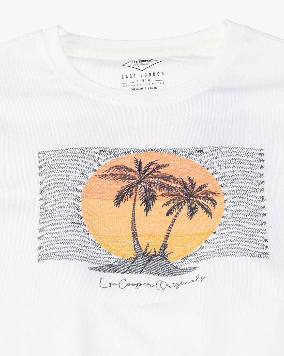 Lee Cooper | Men Tropical Print Regular Fit Crew-Neck T-Shirt|5