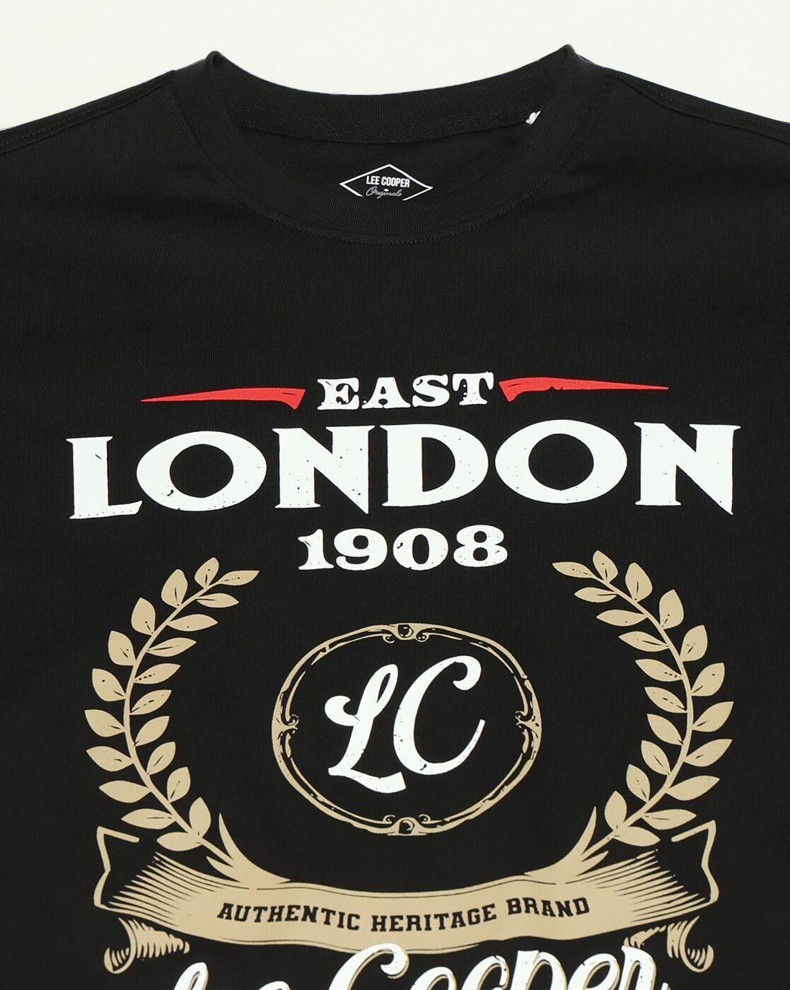 Lee Cooper | Men Typographic Print Regular Fit Crew-Neck T-Shirt|5
