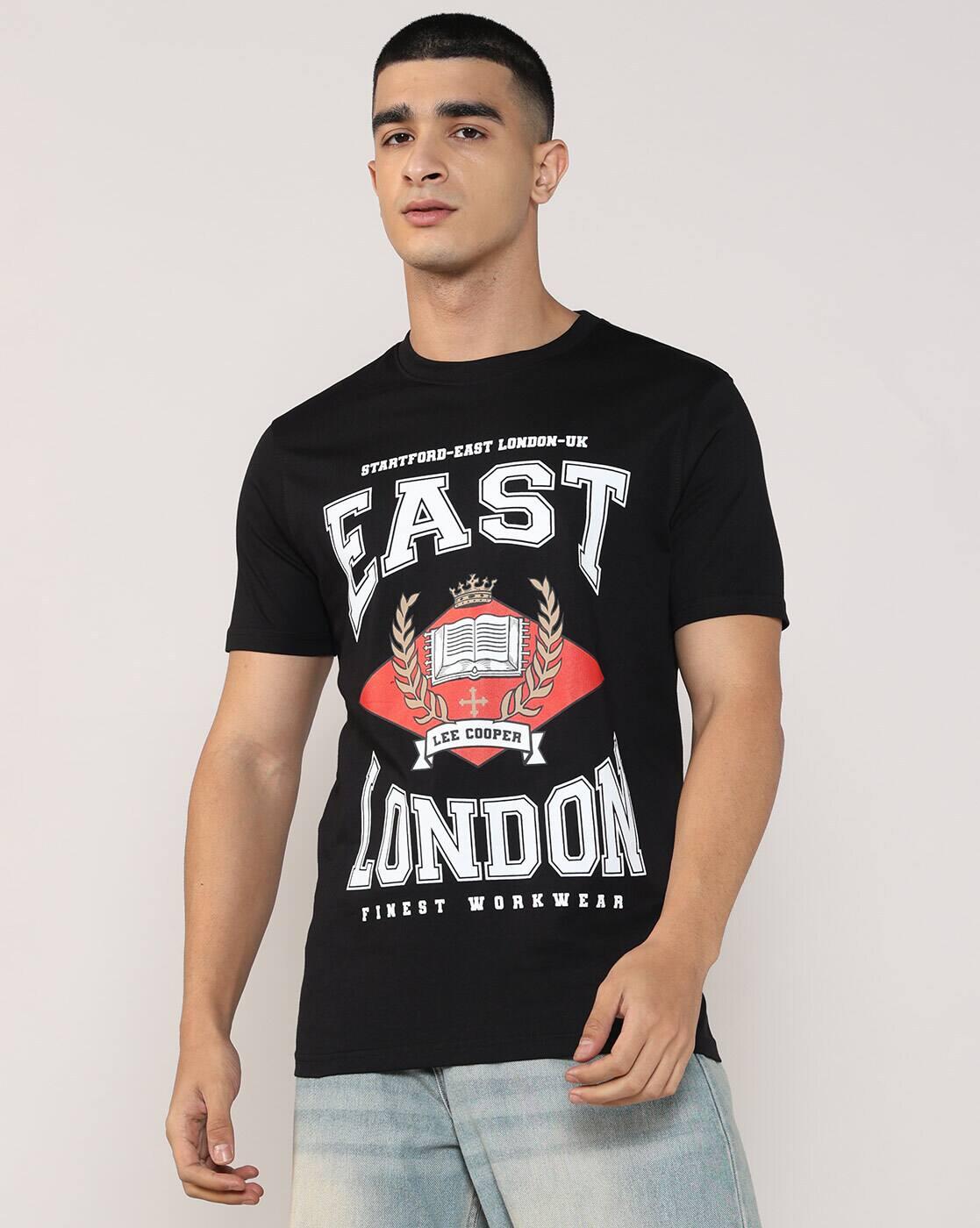 Lee Cooper | Men Typographic Print Regular Fit Crew-Neck T-Shirt|3