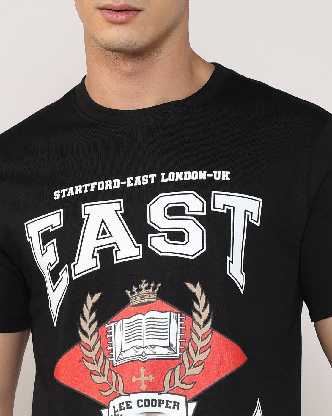Lee Cooper | Men Typographic Print Regular Fit Crew-Neck T-Shirt|5