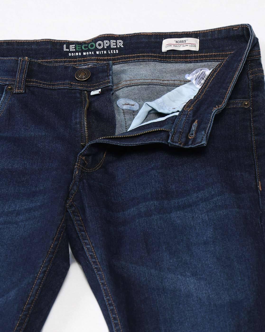 Lee Cooper | Men Lightly Washed Slim Fit Jeans|5