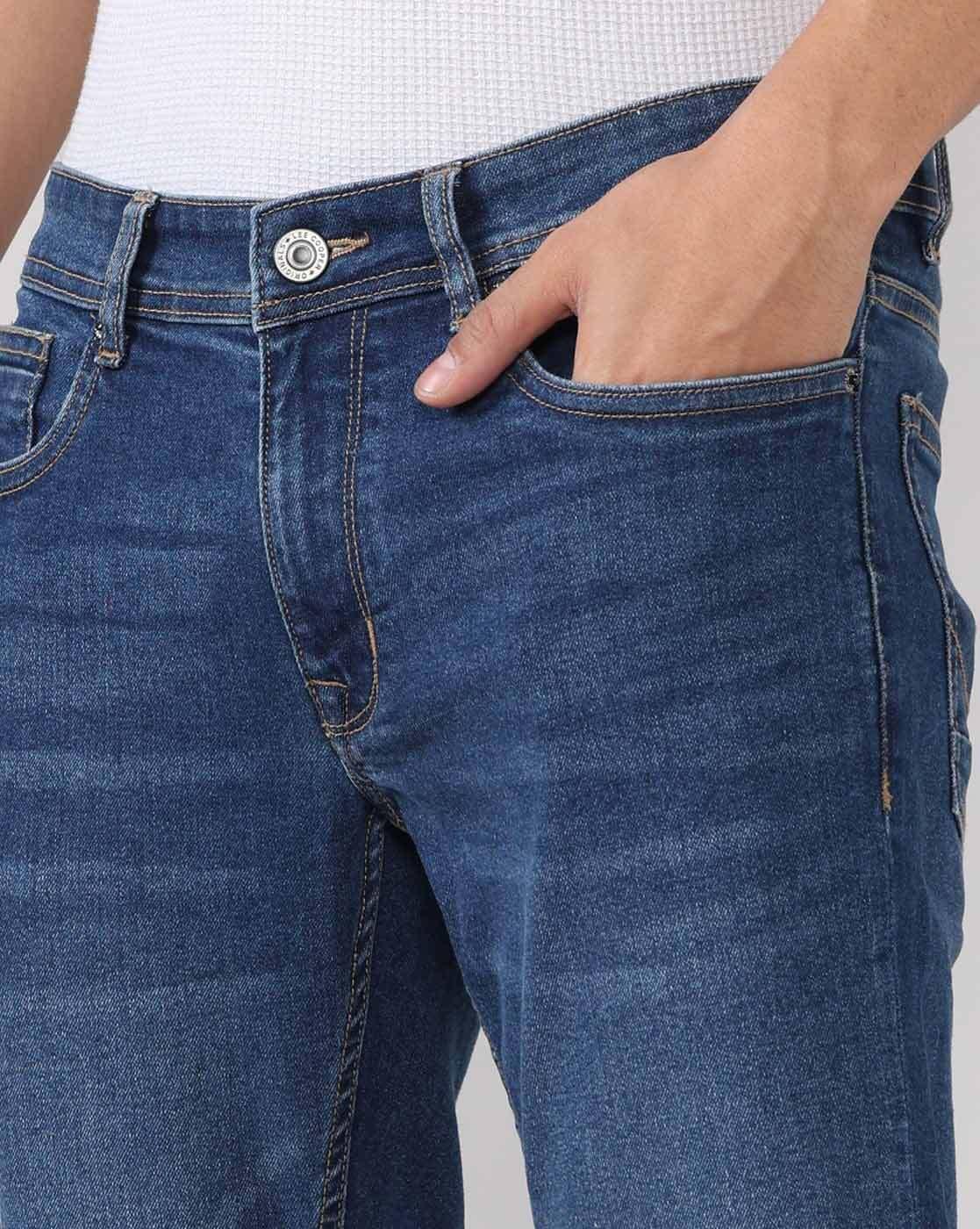 Lee Cooper | Men Lightly Washed Slim Fit Jeans|4