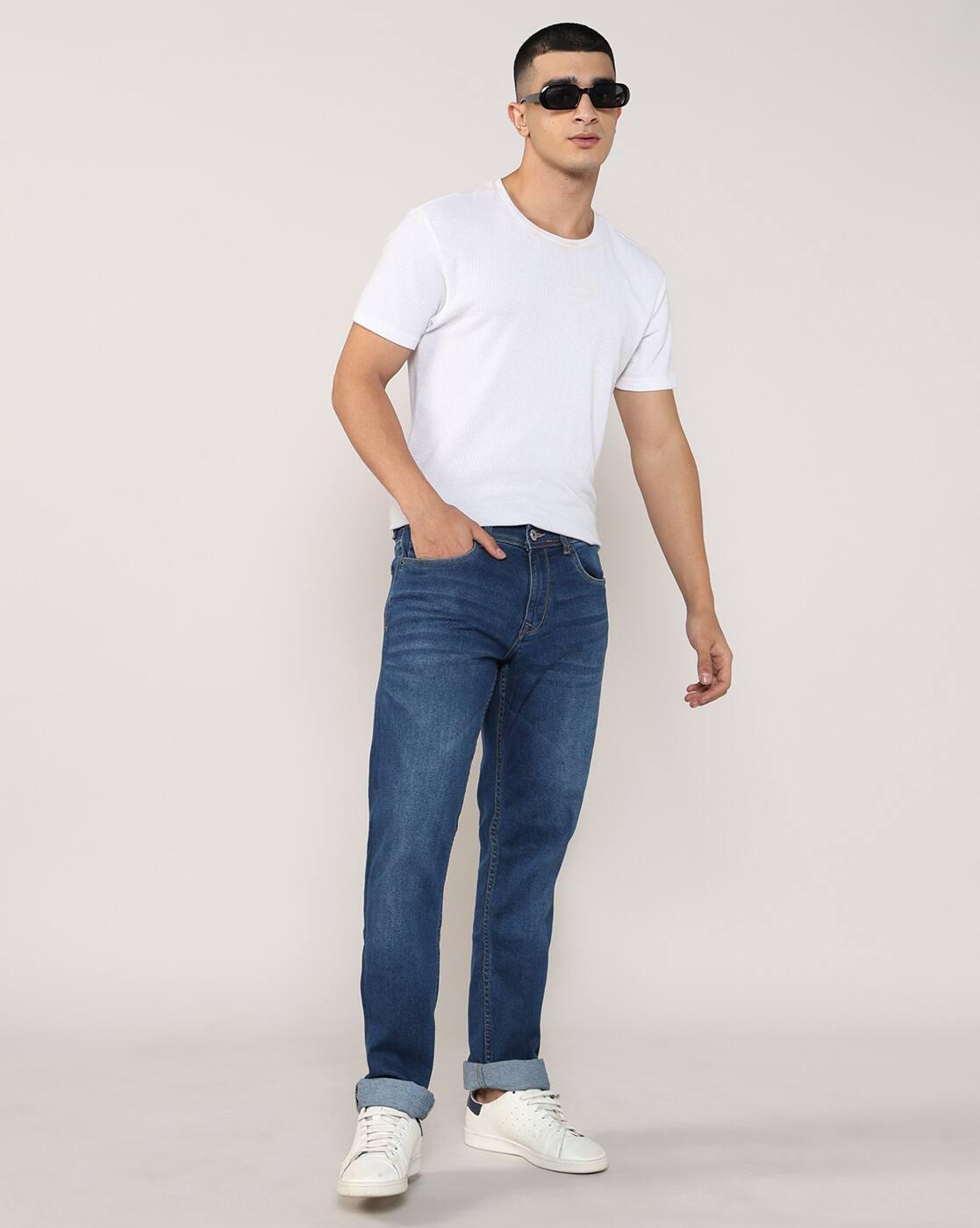 Lee Cooper | Men Lightly Washed Slim Fit Jeans|0