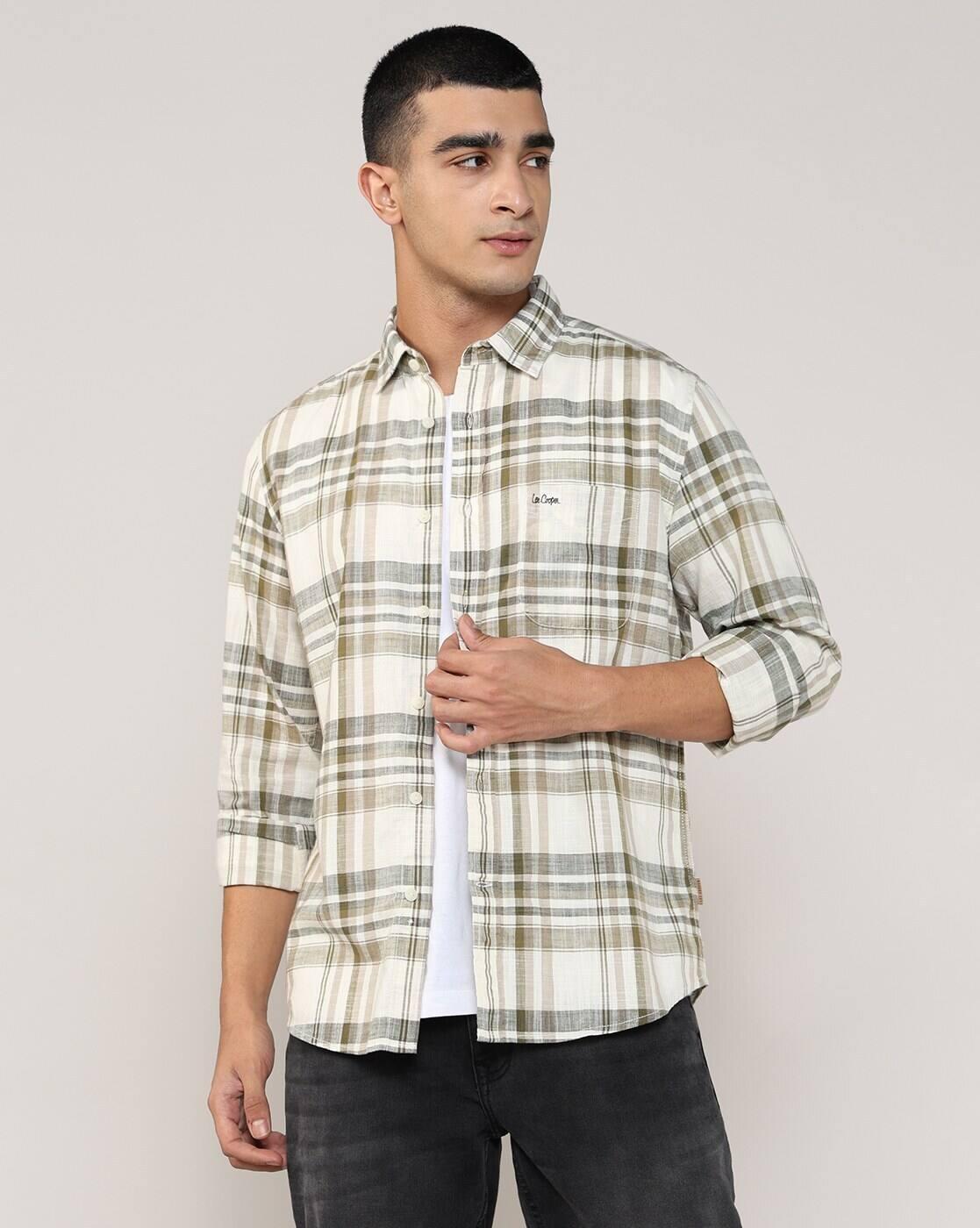 Lee Cooper | Men Checked Regular Fit Shirt with Patch Pocket|0