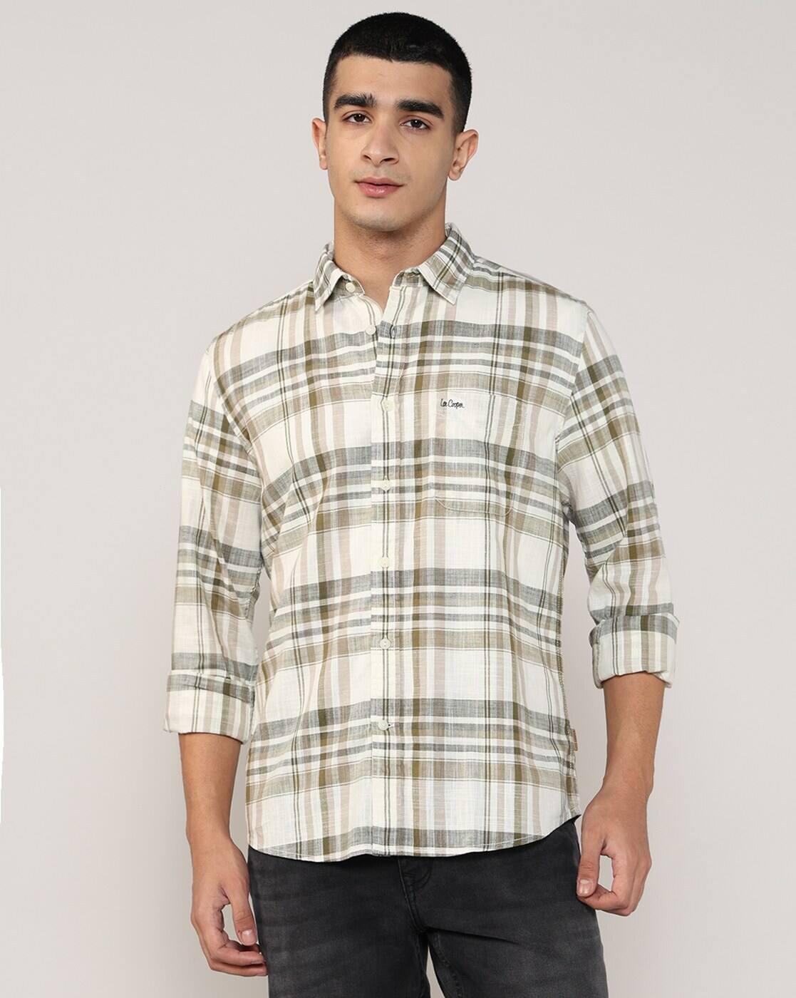 Lee Cooper | Men Checked Regular Fit Shirt with Patch Pocket|4
