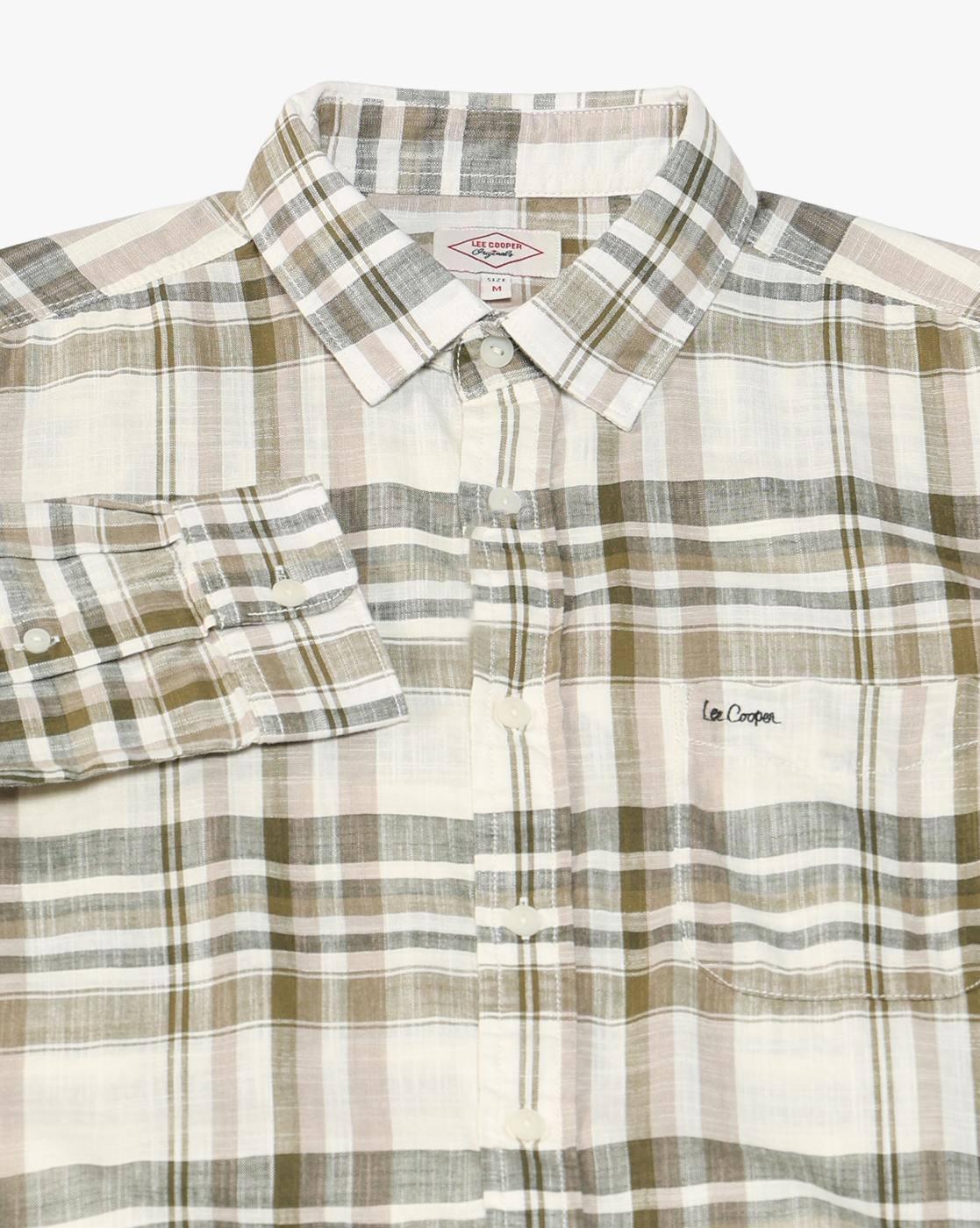 Lee Cooper | Men Checked Regular Fit Shirt with Patch Pocket|7
