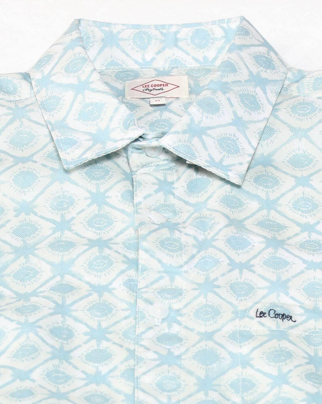 Lee Cooper | Men Geometric Print Regular Fit Shirt with Patch Pocket|4
