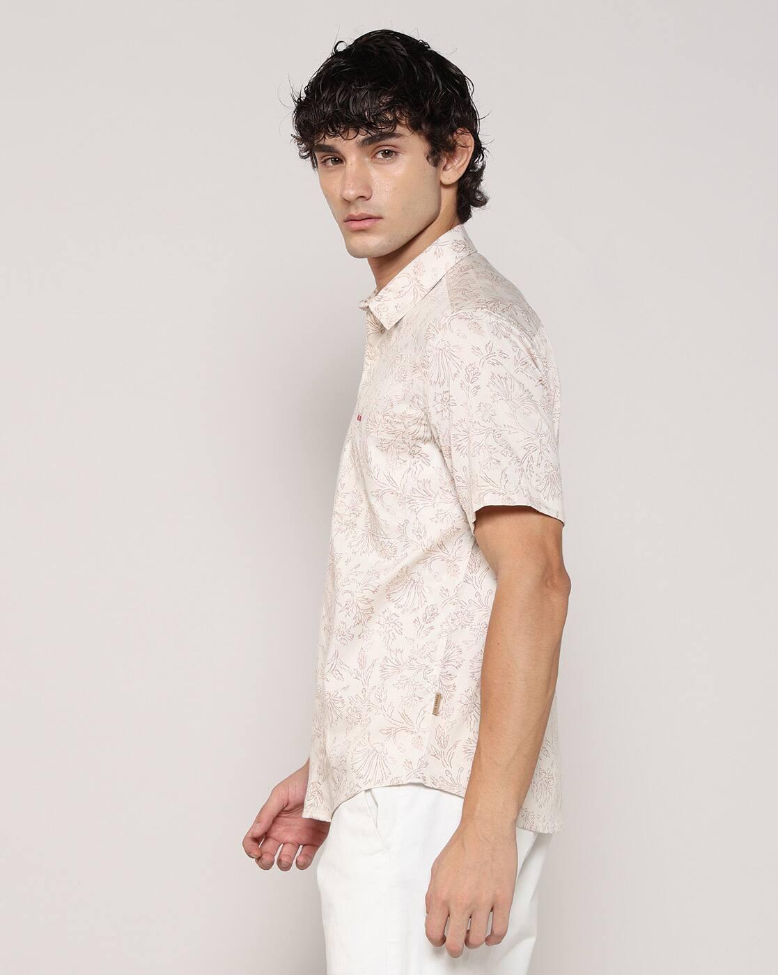 Lee Cooper | Men Floral Print Regular Fit Shirt|1