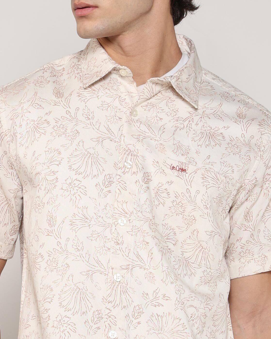 Lee Cooper | Men Floral Print Regular Fit Shirt|5