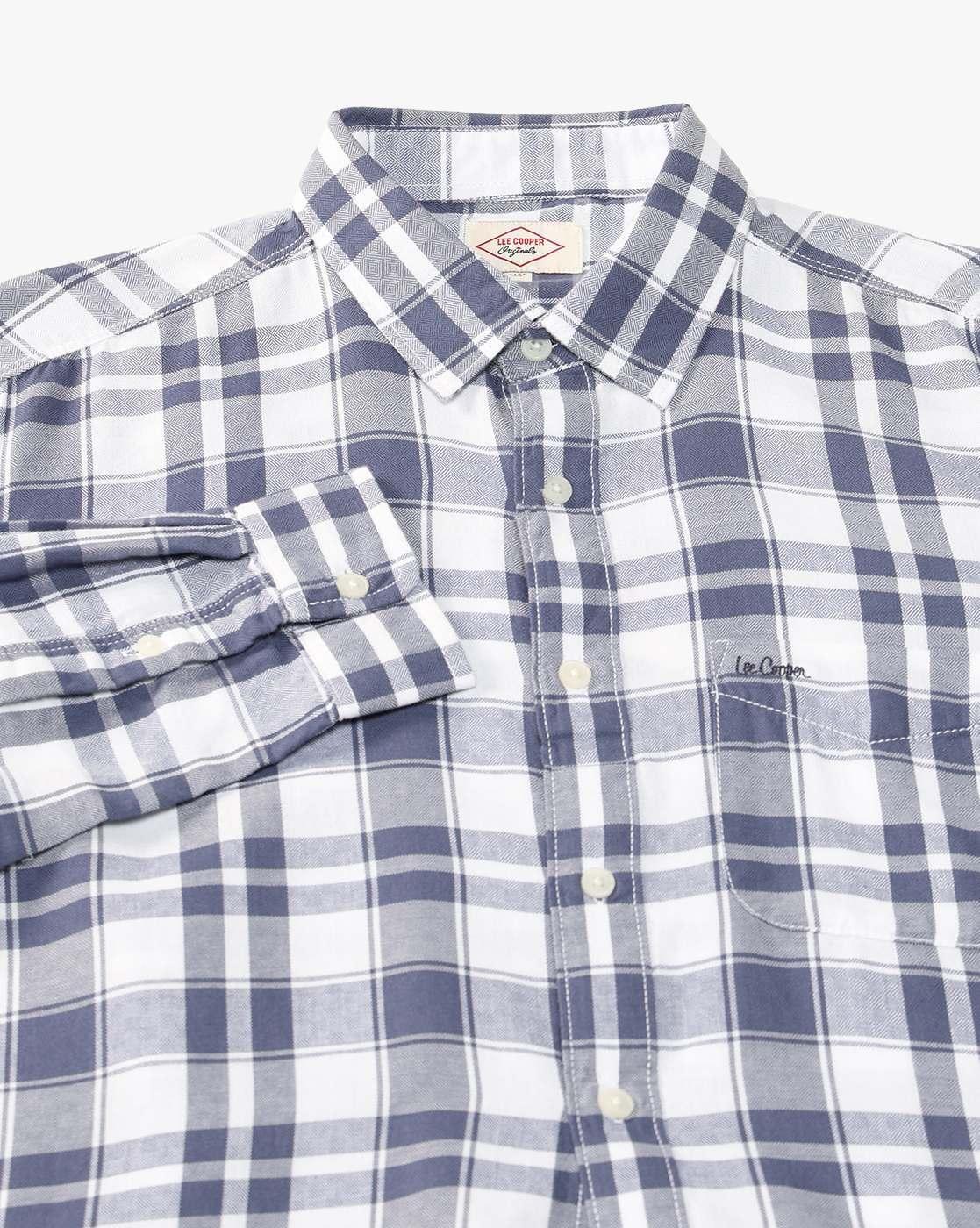 Lee Cooper | Men Checked Regular Fit Shirt with Patch Pocket|7