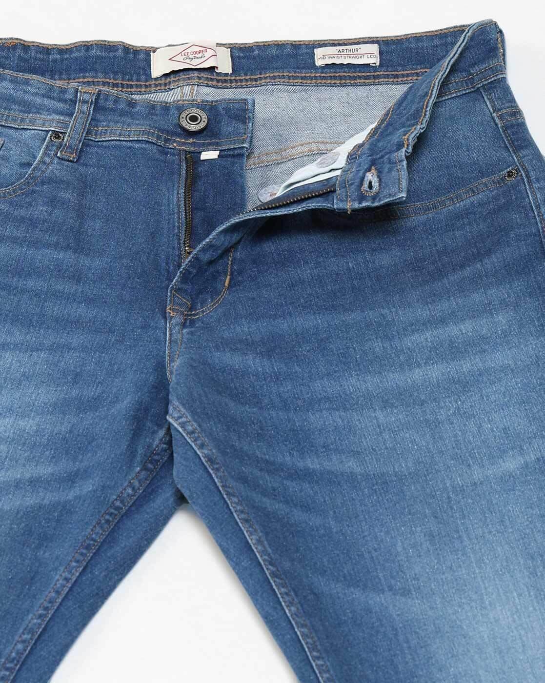 Lee Cooper | Men Mid-Wash Slim Fit Jeans|5
