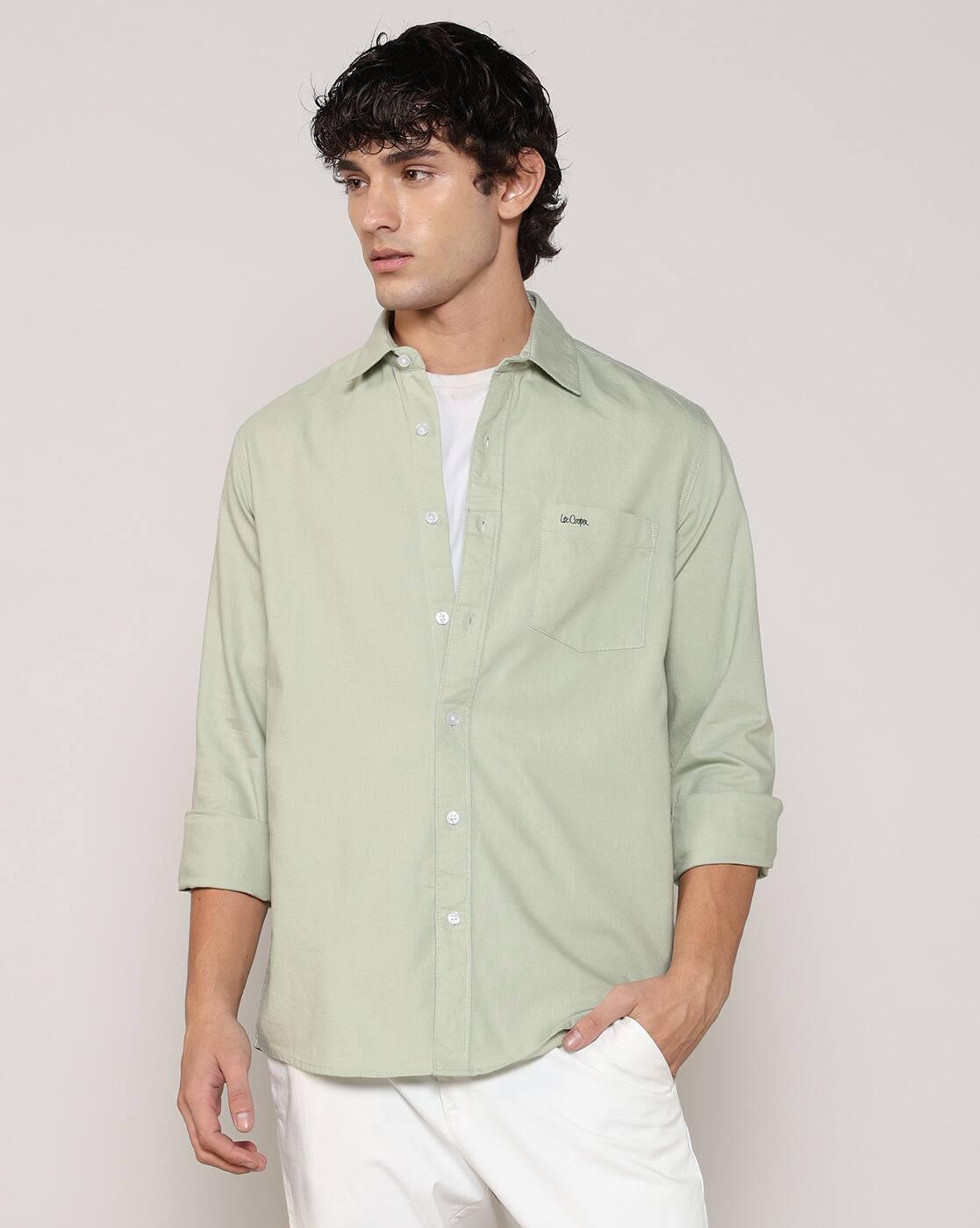 Lee Cooper | Men Regular Fit Shirt with Patch Pocket|0